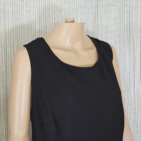 Studio I - Maxi Length 2 Piece Black Dress with Button Up Blouse Size 20W - Picture 8 of 16